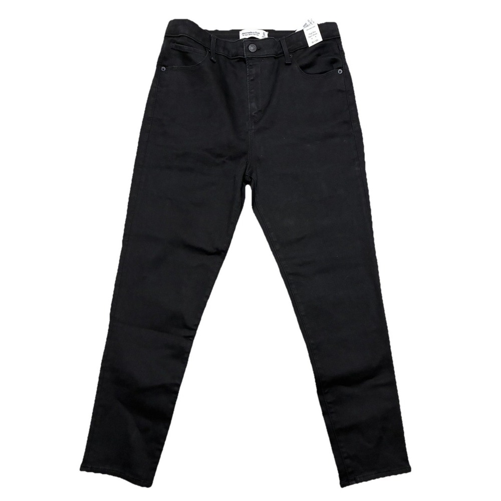 Abercrombie & Fitch Jeans Women's 31 12S Black Super Skinny Ankle‎ High Rise NEW